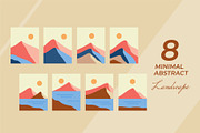 Minimal Abstract Landscape Vector, a Decorative Illustration by Medianeka (Thumbnail 1 of 3)