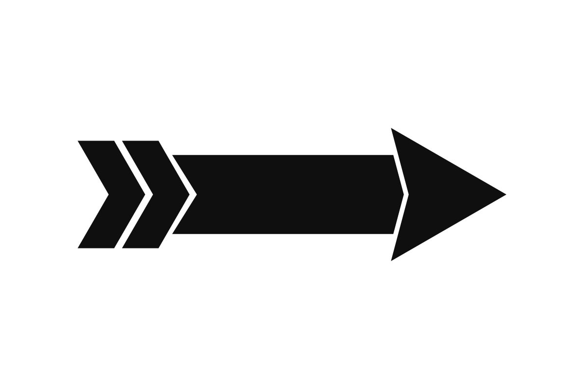Bold Black Arrow Directional Pointer, an Object Illustration by Pixeness Studio (Photo 2 of 3)