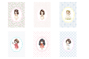 Set of 6 Whimsical girls Wall Decor, a Decorative Illustration by Pink_bloom (Thumbnail 10 of 10)