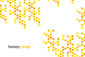 Bee honeycomb banner template