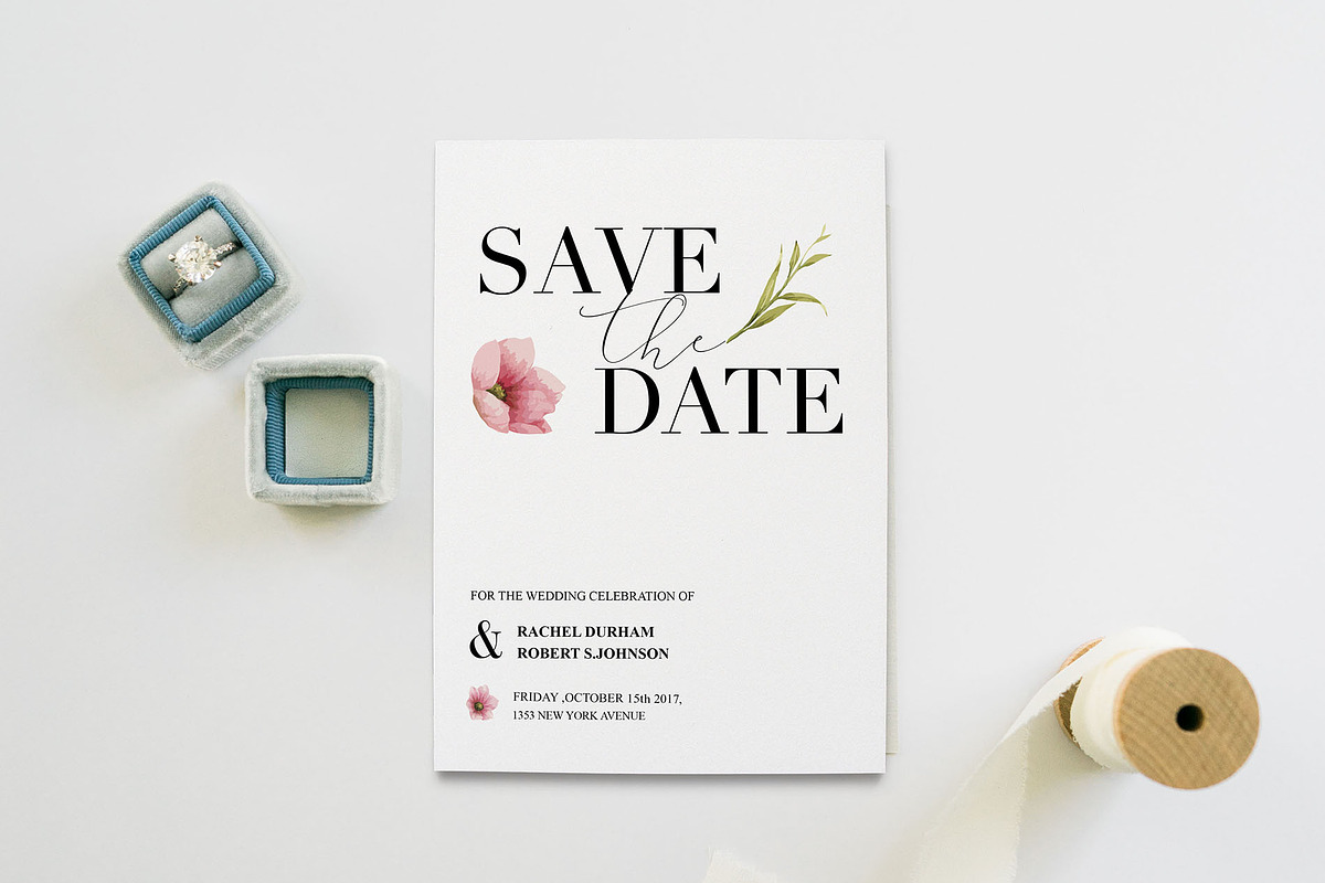 Chic save the date & RSVP templates, an Invitation Template by Chic templates (Photo 2 of 4)