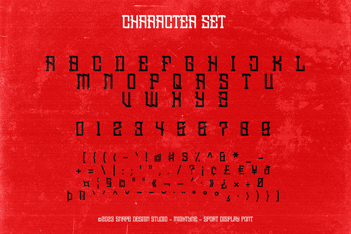Mightyne - Sport Font, a Sans Serif Font by Snape Design Studio (Photo 2 of 5)