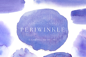 Periwinkle Violet Watercolor Washes, a Texture Graphic by Kolorata Art
