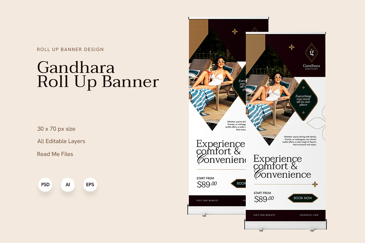 Gandhara Sanctuary - Roll Up Banner, a Print Template by Fannan Studio (Photo 1 of 3)