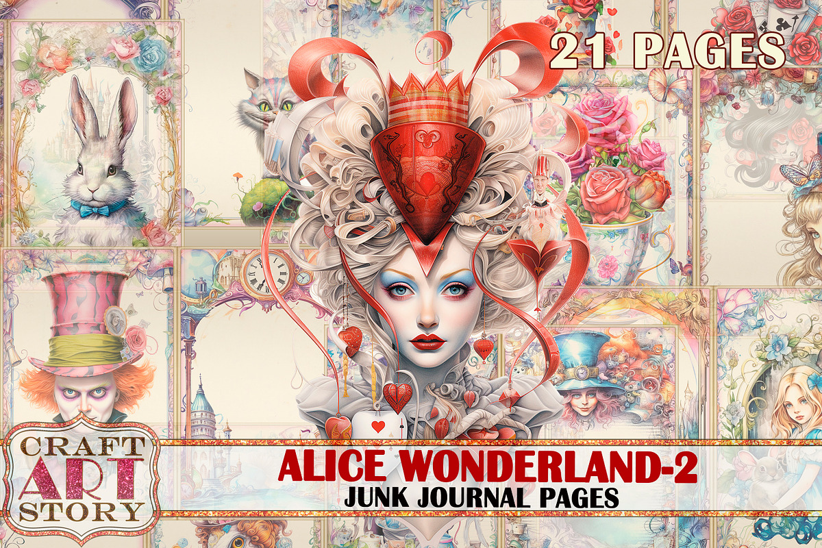 Alice Wonderland-2 Junk Journal, an Object Illustration by CraftArtStory (Photo 1 of 7)