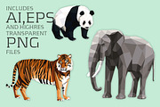 3 Asian Polygonal Animals, an Animal Illustration by nordicworker (Thumbnail 2 of 2)