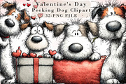 Funny Valentine Peeking Dog Clipart, an Illustration by Libby Wishes (Thumbnail 1 of 8)