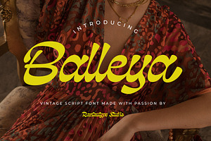 Balleya Vintage Script Font, a Script Font by RantautypeStudio