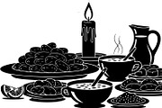 50 Ramadan Iftar Silhouette Bundle, an Illustration by Gfx_Store (Thumbnail 30 of 49)