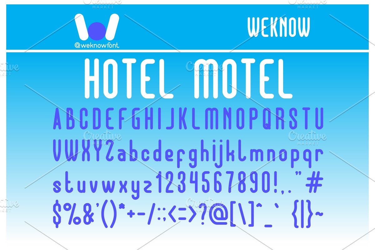 Hotel Motel font, a Font by weknow (Photo 1 of 5)