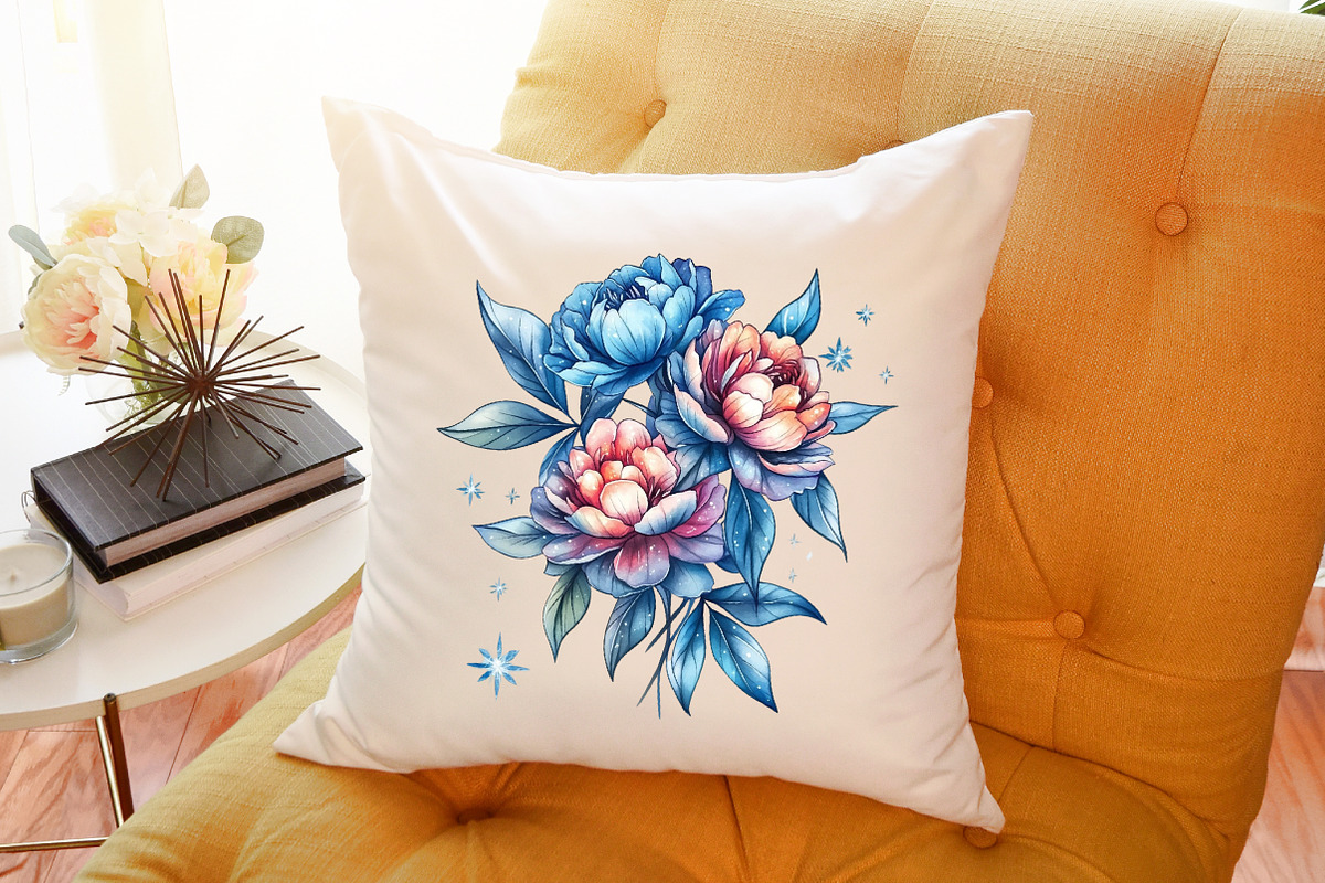 Christmas Flower Watercolor Clipart, an Illustration by Sublimation Artist (Photo 6 of 6)