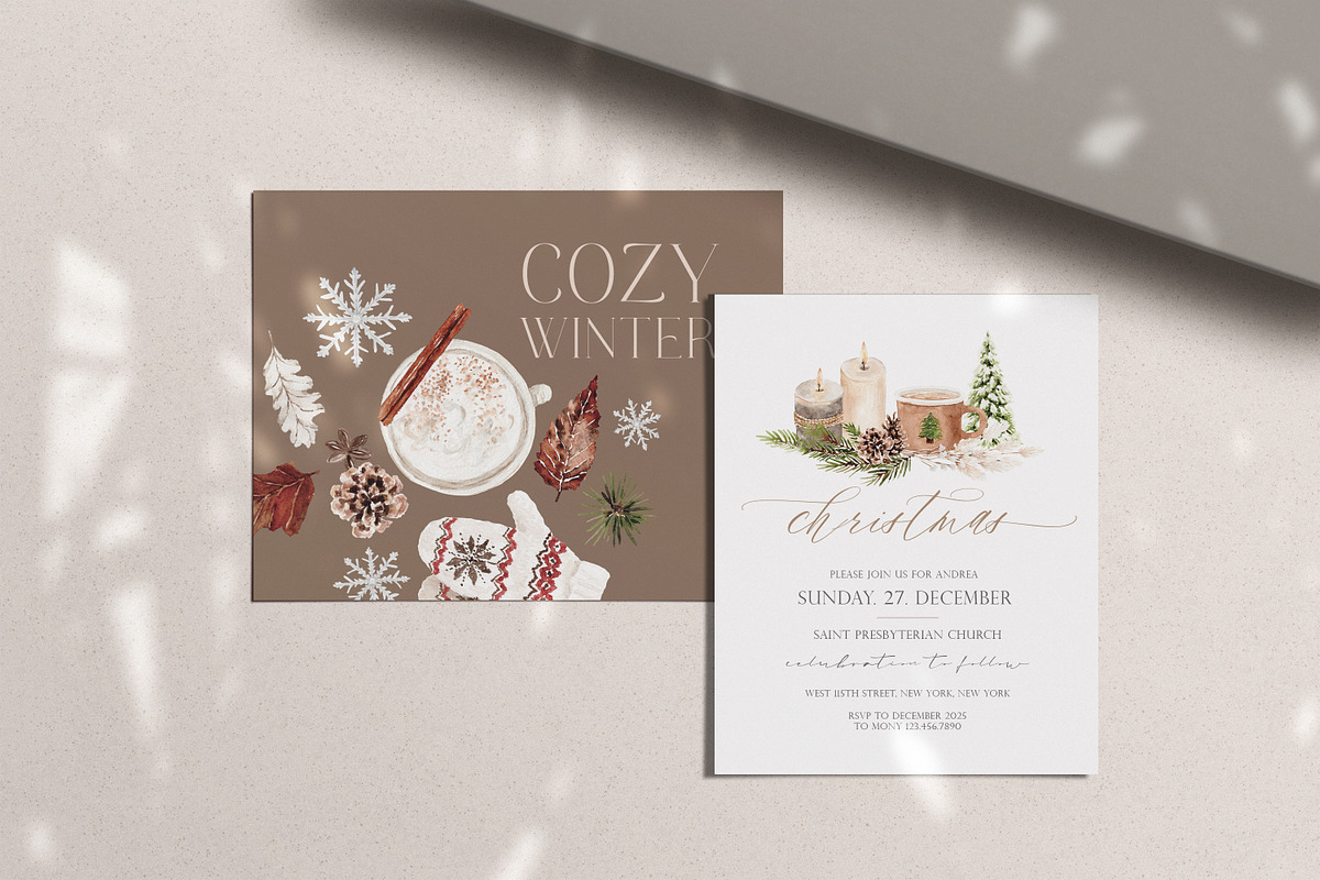 Watercolor Clipart - COZY WINTER, a Decorative Illustration by Beigetime (Photo 9 of 13)