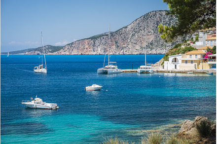 Sailing yacht boat in small bay of, a Nature Photo by Igor Tichonow