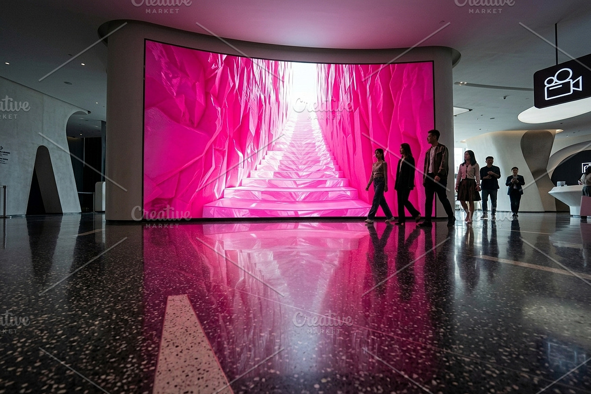 Pink Crystal Cave Staircase Backdrop, a Background Graphic by Aura Canyon HQ (Photo 3 of 7)