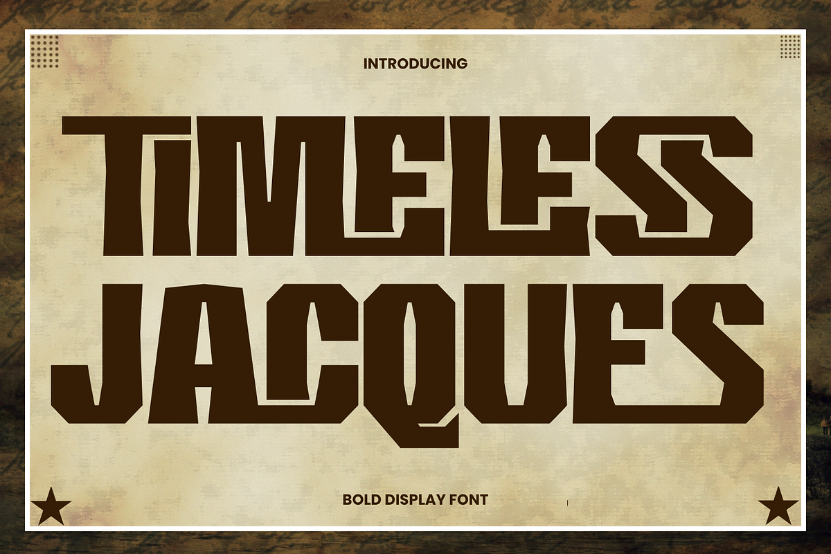 Timeless Jacques - Retro Futuristic, a Sans Serif Font by 177Studio (Photo 1 of 8)