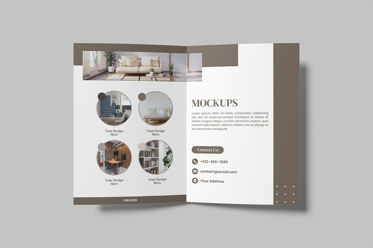 A4 Bifold Brochure Mockup, a Brochure Template by Graphiculon (Photo 2 of 11)