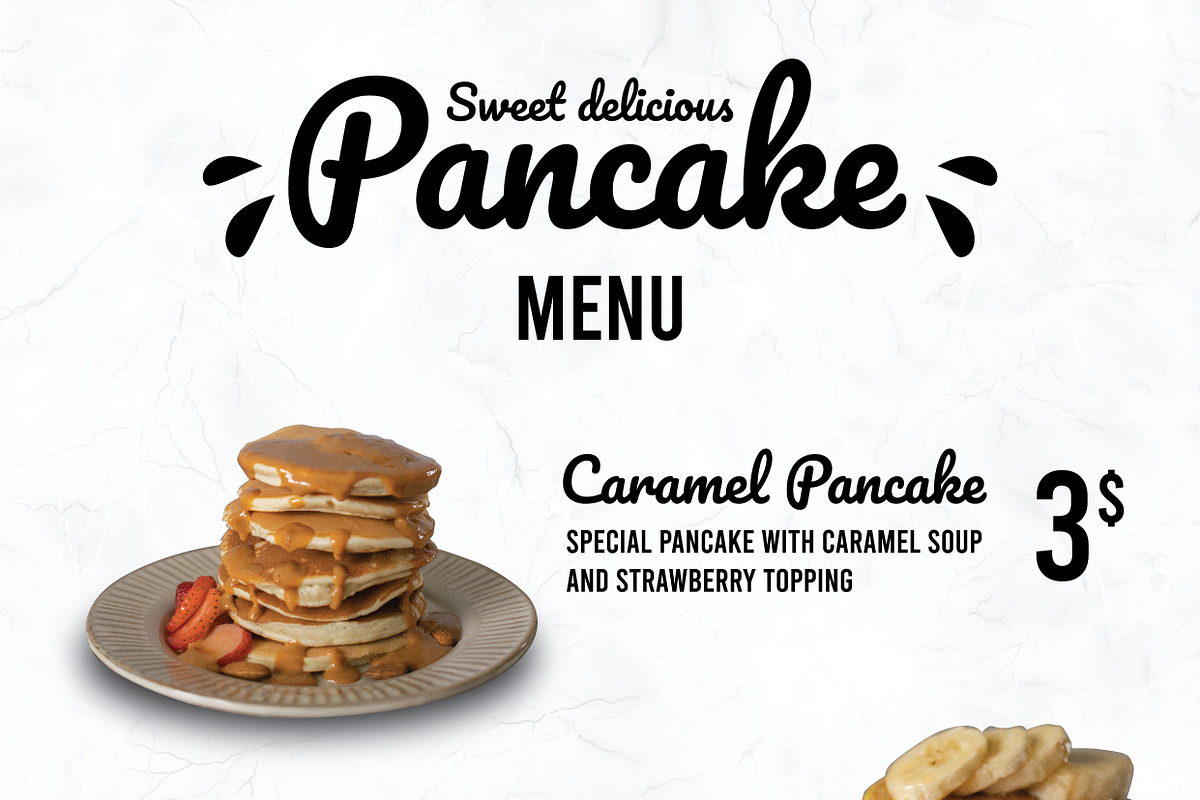 Modern Pancake Menu Design Template, a Brochure Template by Jogiia Digital (Photo 3 of 3)