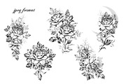 Elegant Roses Arrangements, a Decorative Illustration by Valentyna Smordova (Thumbnail 8 of 13)
