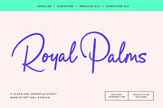 Royal Palms, a Handwritten Font by Sam Parrett (Thumbnail 1 of 10)