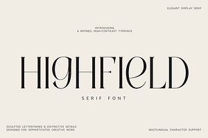 Highfield - Elegant Editorial Serif