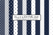 Navy and White Polka Dots, a Pattern Graphic by Julie Campbell (Thumbnail 1 of 10)