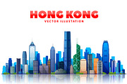 Hong Kong skyline., a Work Illustration by Sky and glass (Thumbnail 2 of 5)