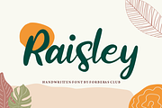 Raisley, a Script Font by Forberas Club (Thumbnail 1 of 7)