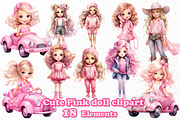 Pink Doll clipart Barbiecore Png, a Person Illustration by vivastarkids (Thumbnail 1 of 4)