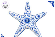 Chinoiserie Blue Sea Animals Clipart, a Work Illustration by CreationArt (Thumbnail 6 of 11)