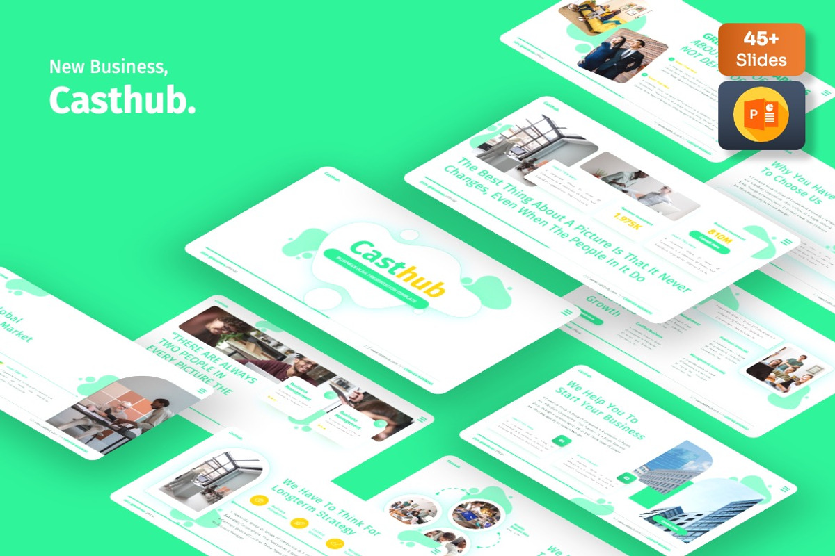 Casthub - Business Plan Powerpoint, a Presentation Template by Dhabee (Photo 1 of 7)