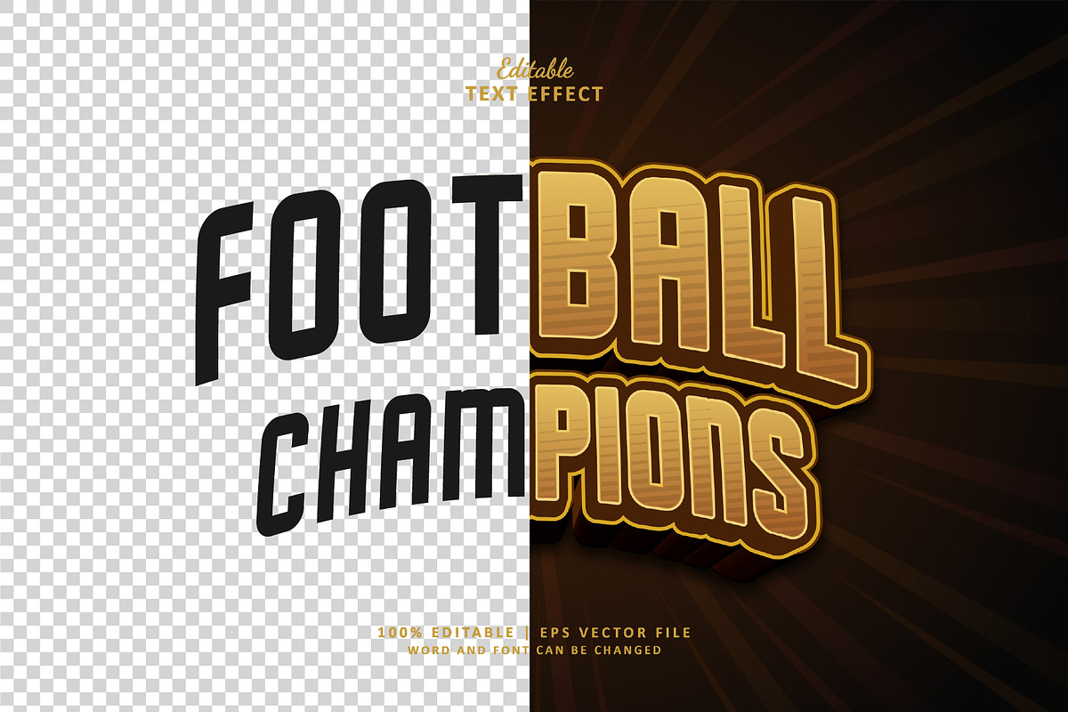 Text Effect Football Champions, a Layer Style Add-On by Navy Graphic (Photo 2 of 2)