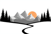 12 Pine Forest & Mountain Scenes, an Illustration by BIPLOB EXPERT (Thumbnail 6 of 12)