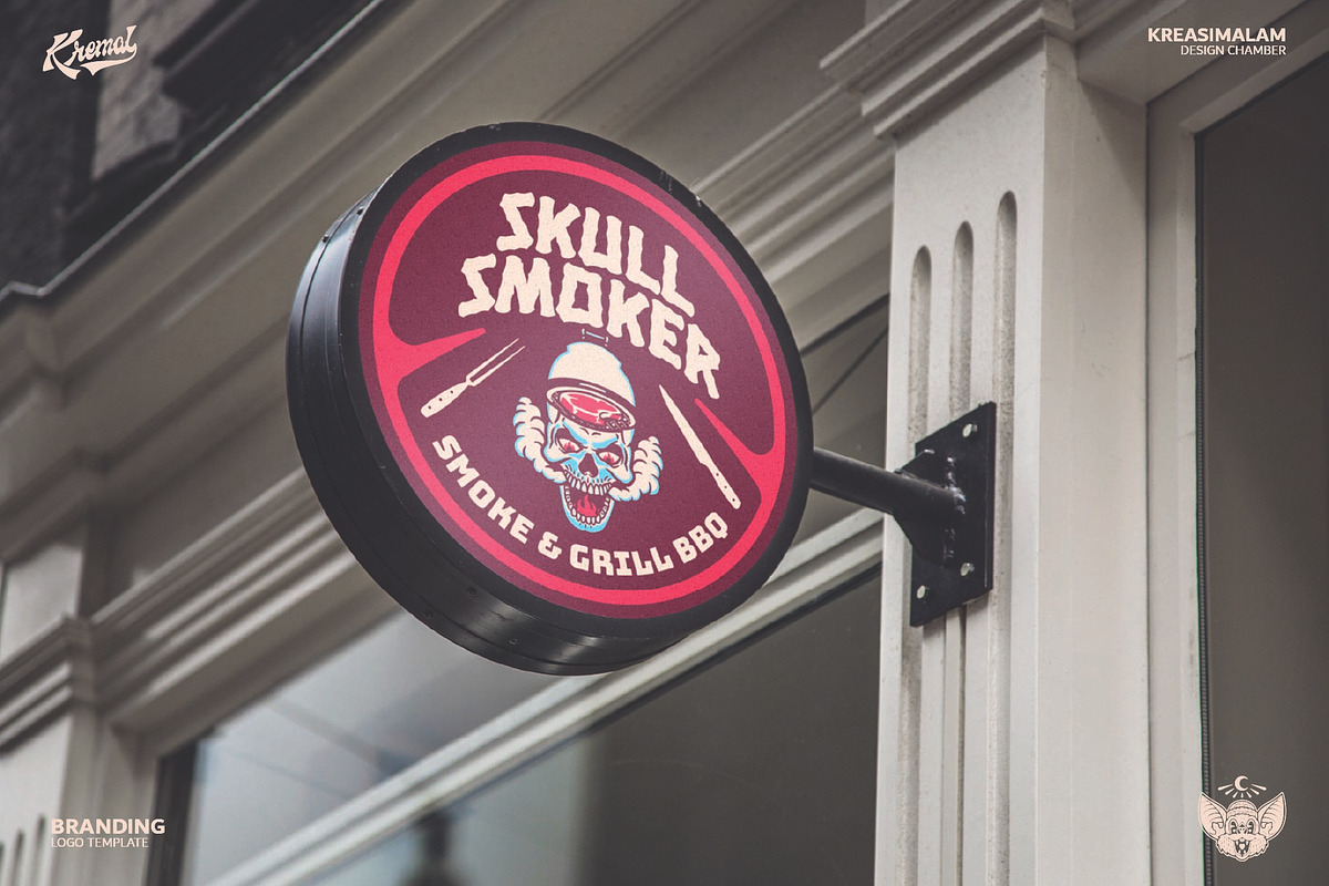 Skull Smoker Logo Template, a Branding & Logo Template by Kreasi Malam (Photo 10 of 11)
