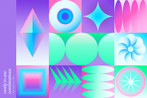 Vector Neon Gradient Shapes