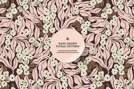Floral Textured Wallpaper, a Wallpaper Graphic by Bloomart Studio