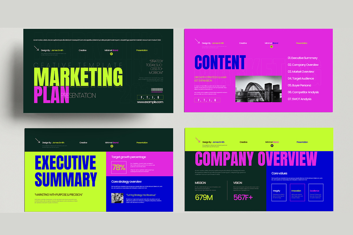 Marketing Plan Presentation Template, a Presentation Template by MightyDesign (Photo 2 of 7)