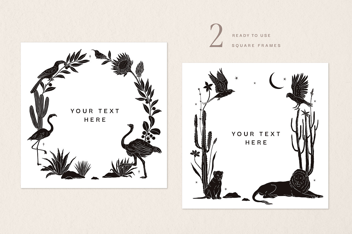 Starlit Safari Graphic Collection, an Animal Illustration by rouxsupplyco (Photo 8 of 16)