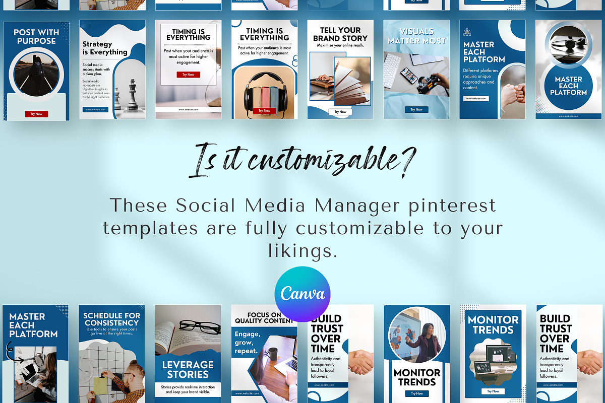 Social Media Pinterest Template preview 8