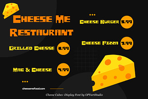 Cheese Cubes - Creative Display Font