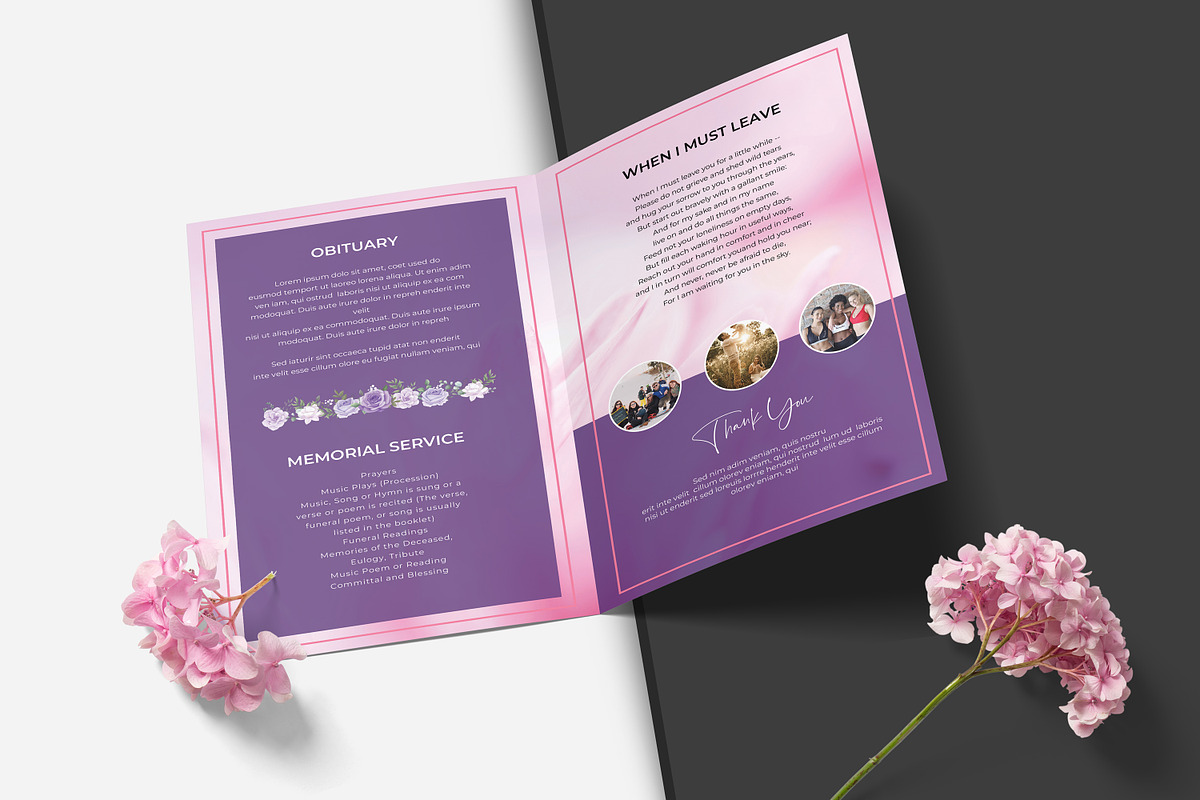 Funeral Program And Prayer Card, a Brochure Template by crazyOWL (Photo 3 of 8)