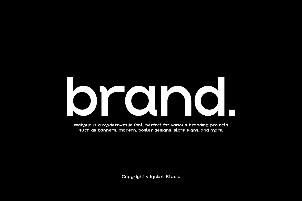 Wahoya - Corporate Logo Font, a Sans Serif Font by Iqsiart Studio (Photo 6 of 13)