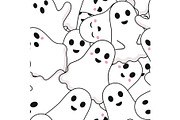 Cute Halloween ghost pattern, a Pattern Graphic by Yayasya (Thumbnail 1 of 3)