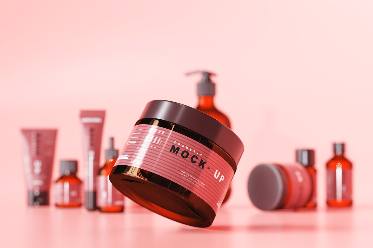 250+ Cosmetic Branding Mockup Bundle, a Cups & Container Mockup by pmvch (Photo 20 of 273)