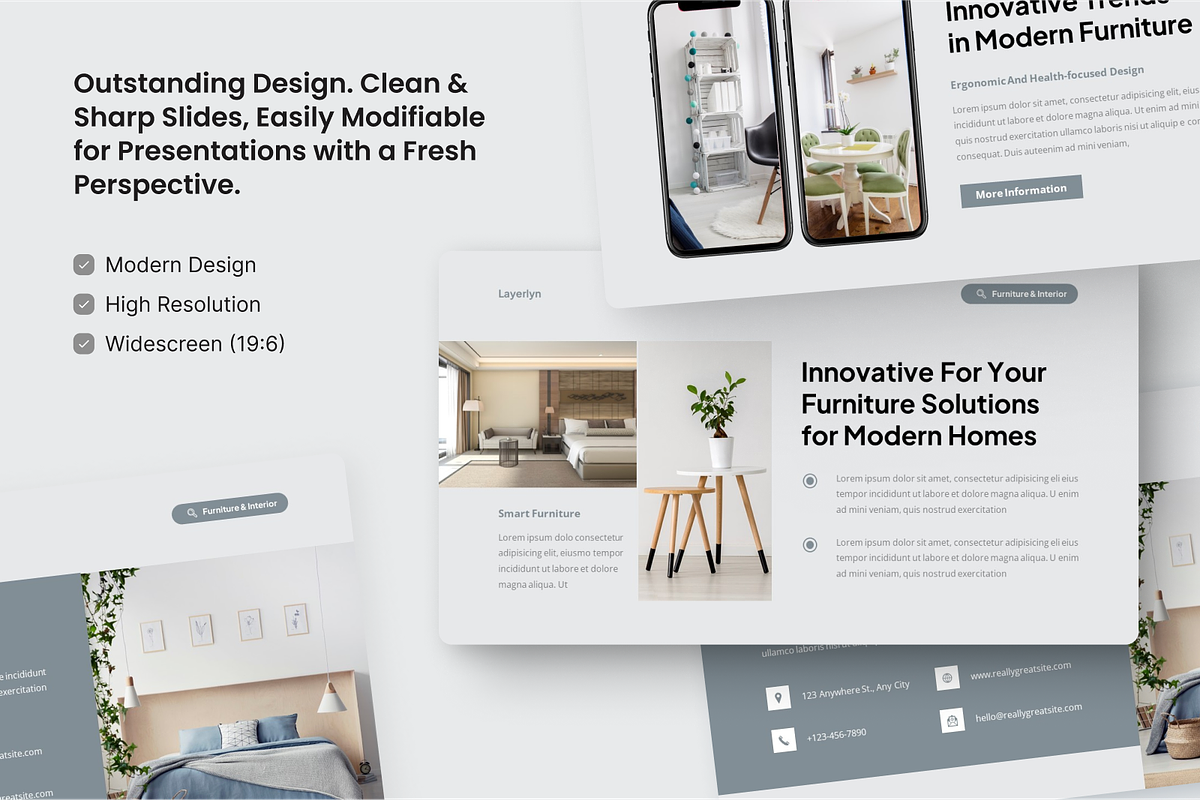 Furniture & Interior Google Slide, a Presentation Template by SquidPixey (Photo 3 of 6)