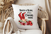 Boots and Bling It's a Cowgirl Thing, an Illustration by Libby Wishes (Thumbnail 6 of 6)