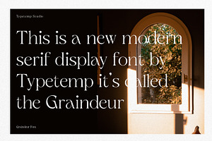 Graindeur Serif Display Font