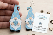 Christmas Gnome Earrings Laser Cut, a Seasonal Illustration by Canvas Craft (Thumbnail 5 of 5)