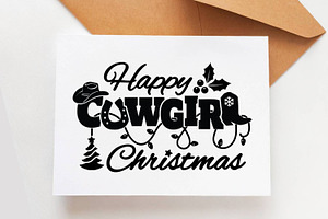 Cowgirl Christmas SVG Printable Cut