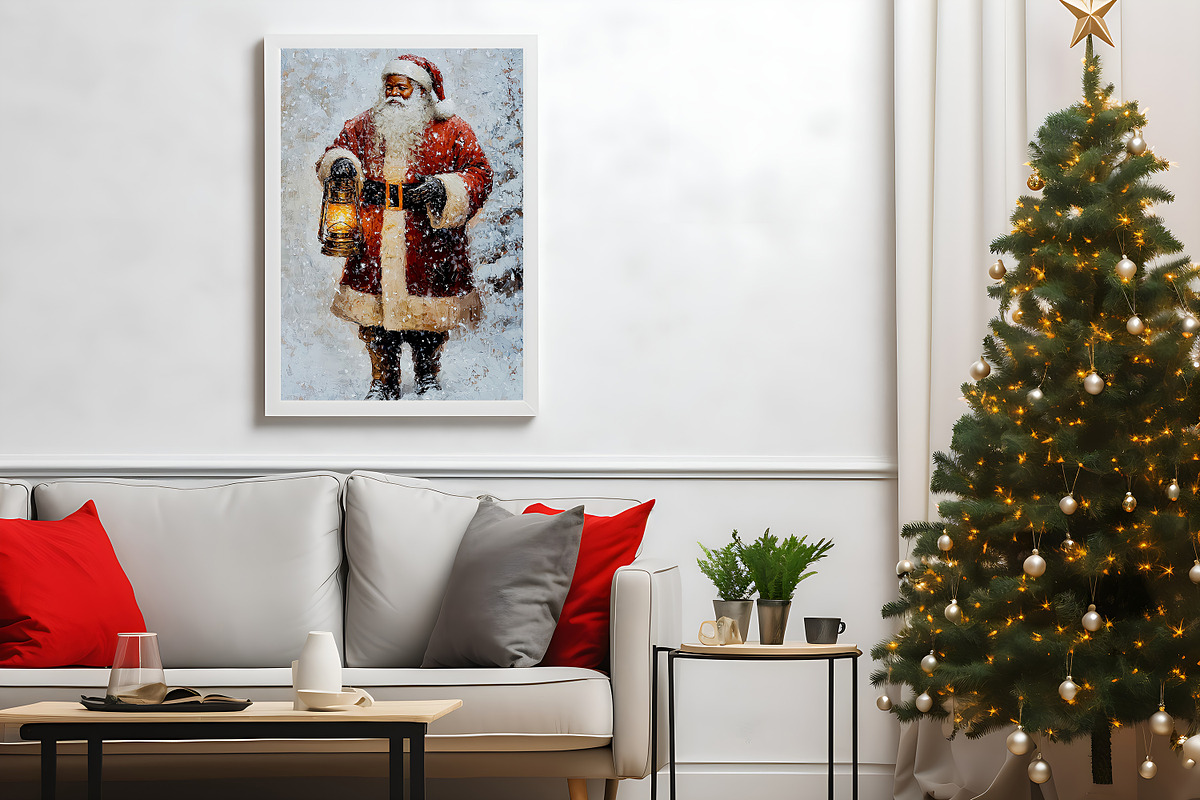 Black Santa Claus in Winter Art, a Holiday Photo by PrintablesByFranklyn (Photo 5 of 7)