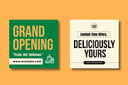 Restaurant Food Social Media Post, a Social Media Template by MightyDesign (Thumbnail 3 of 8)